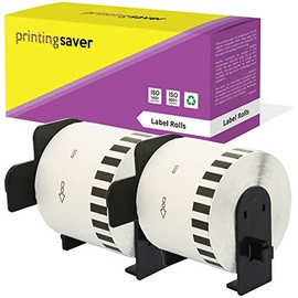 DK-22205 Continuous Label Paper 62 mm x 30.48 m Compatible with Brother P-Touch, 2 wheels
