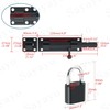 Sayayo Sliding Bolt Lock Barrel Bolt Latch Black Heavy Duty