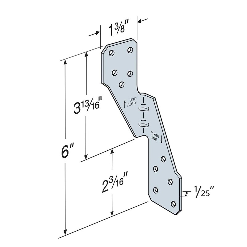 (50 PCS) Hurricane Straps Brackets H2.5A 18-Gauge Galvanized Hurricane Tie