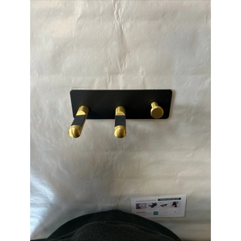 Uionsmix Hair Dryer Holder Wall Mounted Styling Tool Organizer Black