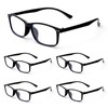 MMOWW 5 Pack Reading Glasses for Women Men Classic Square