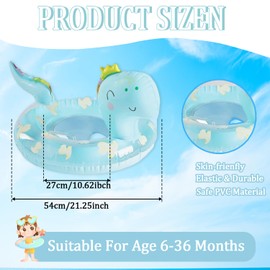 Baby Swimming Float, Inflatable Baby Float Baby Swimming Ring, Baby Pool Ring with Baby Safety Seat and Handle, Toddler Pool Float for Toddlers 6-36 Months and Swim Trainging