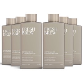 Fresh Brew Coffee Machine Descaler - 6 x 10.2 Fl Oz, 18 Uses | Universal Descaling Solution for All Types of Coffee Makers & Espresso Machine | Powerful, Effective Cleaning for Enhanced Performance