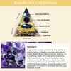 VDYXEW Crystal Pyramid, Amethyst Zodiac Taurus Orgone Pyramid, Healing Crystal,