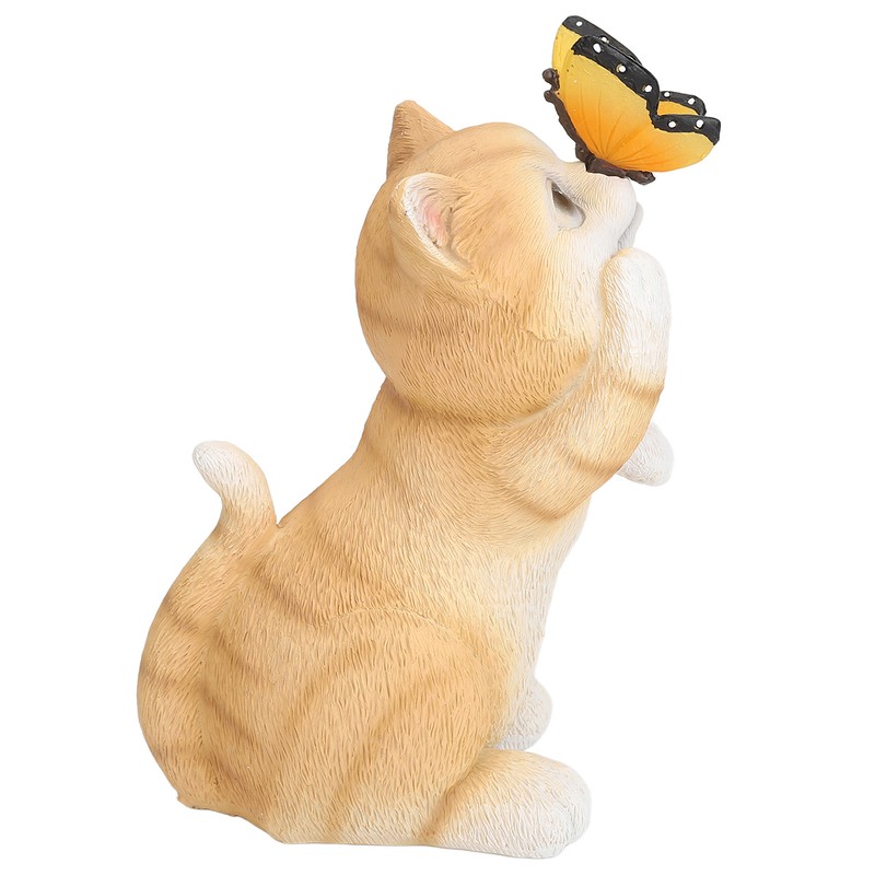 Solar Cat Yard Decor Decorative Light Cat Garden Sculpture Exquisite