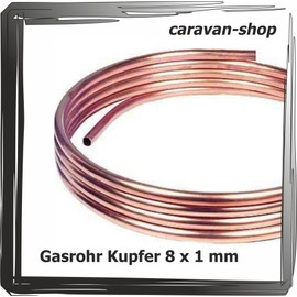 Copper Pipe Soft 8x1mm Gas Pipe Propane Gas Boat Marine Caravan Motorhome