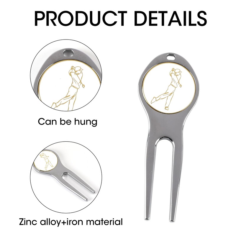 witeup Divot Repair Tool,Removable Marker Course Divot Tool,Metal Golf Divot
