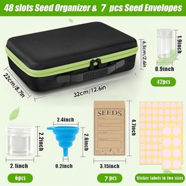 Wzenclave 48-Slot Gardening Storage Organizer | Leak-Proof Core Keeper Organizer Bin for Efficient Tool Management | Heavy-Duty Storage for Garden Tools, Seeds (Green)