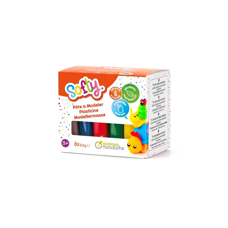 DARWI 62 g 6-Piece Softy Clay, Multi-Colour