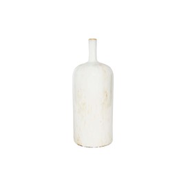 Creative Co-Op Large Cream Stoneware Green Accents & Reactive Glaze Finish (Each one Will Vary) Vases, White