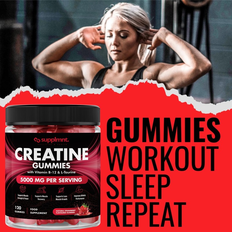 Creatine 120 Gummies Max 5000mg for Men & Women Creatine