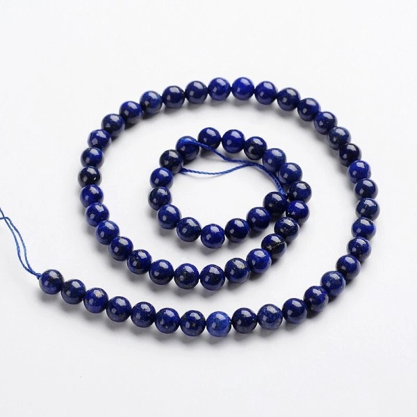 Unbranded 1x Round Lapis Lazuli Bead Strand 6mm Spacer Beads