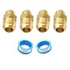 4 Pcs 3/8" NPT x 5/8" Flare Pipe Coupler Couplings,