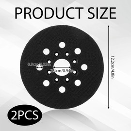 2 x 125 mm sanding discs suitable for Bos-Ch Pex 220 A, Gex 125-1 Ae, Skil 7402/7490, accessories for random orbital sanders, high-quality rubber buffers for efficient grinding and polishing
