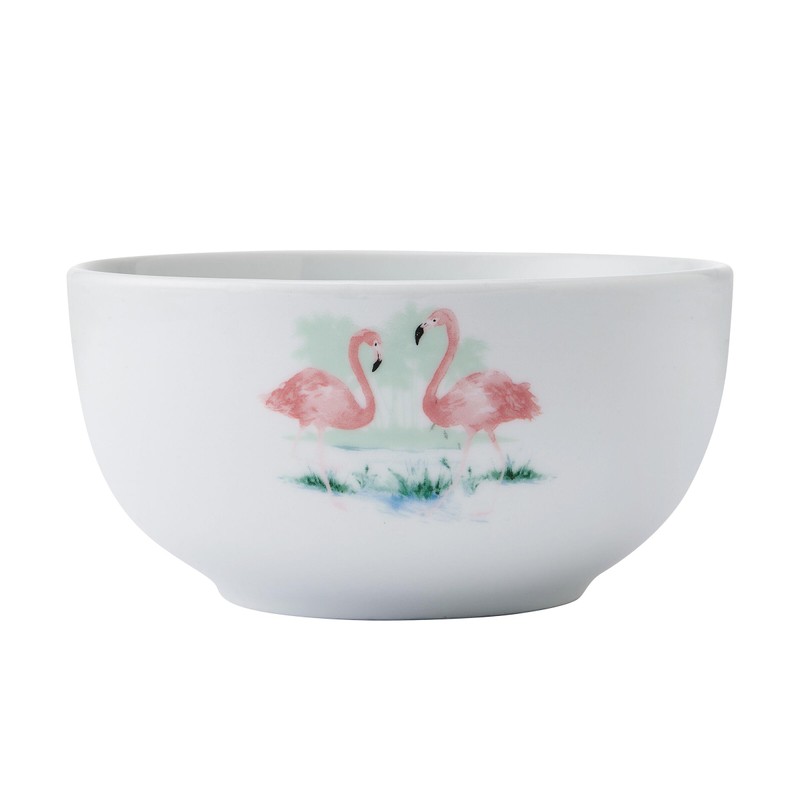 Studio Nova Flamingo Haven Tropical 12 Piece Dinnerware Plate Bowl