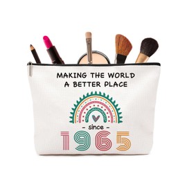 60th Birthday Gifts for Women - 1965 Funny 60th Birthday Gifts Makeup Bags, Idea 60 Years Old Girl for Mum, Wife, Sister, Grandma and Best Friends