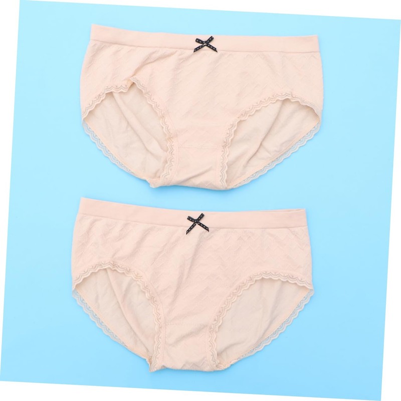 Healeved 2Pcs Seamless Breathable Women Briefs Elastic High Waist Underpants