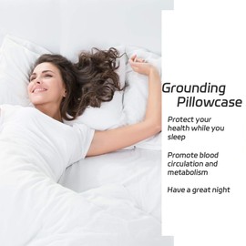 Grounding Flat Sheet, Conductive Mat with Pure Silver Thread for Better Sleep Healthy Earth Energy White Color with 15 ft Cords and Grounding Bracelet (King 76x80 Inch)