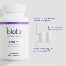 Biote Nutraceuticals - ADK 10 - Immunity + Cardiovascular (90 Capsules)