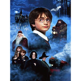 5D Wizard Diamond Painting Kit für Erwachsene und Kinder, DIY Castle Diamond Art, Hedwig Full Drill Kreuzstich mit Werkzeugen und Zubehör