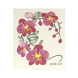 More Joy - Eco-Friendly Swedish Dishcloths, Pack of 2 Garden Theme (Orchid)