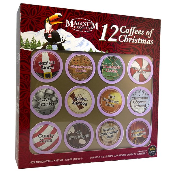 Magnum Taste of the Exotic 12 Coffees of Christmas, Single Serve, 12 Count