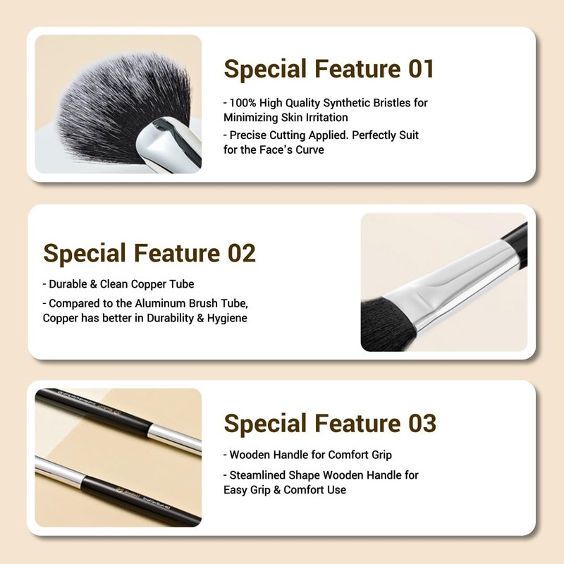 STUDIO17 Big Fan Brush for Makeup