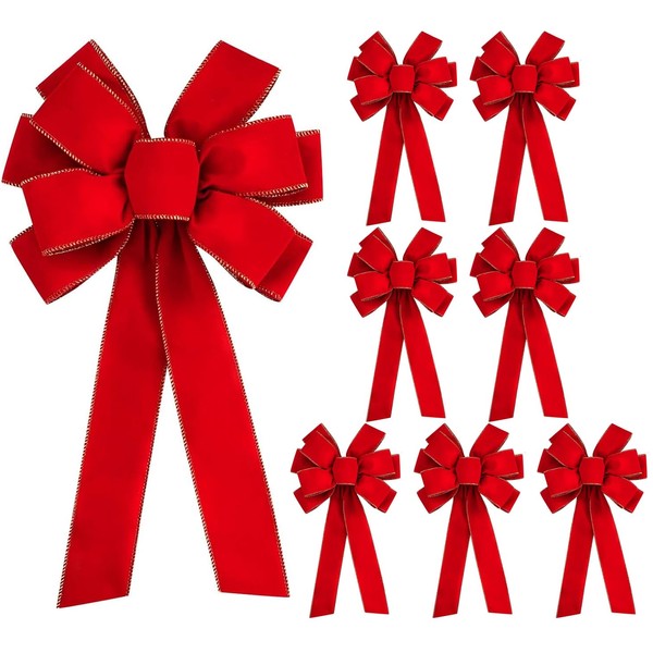 Iceyyyy 8 PCS Large Christmas Bow - 30.7" x 10.6"