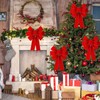 DHRUTI Christmas Bow, Christmas Red Bow, Christmas Tree Bows, Large