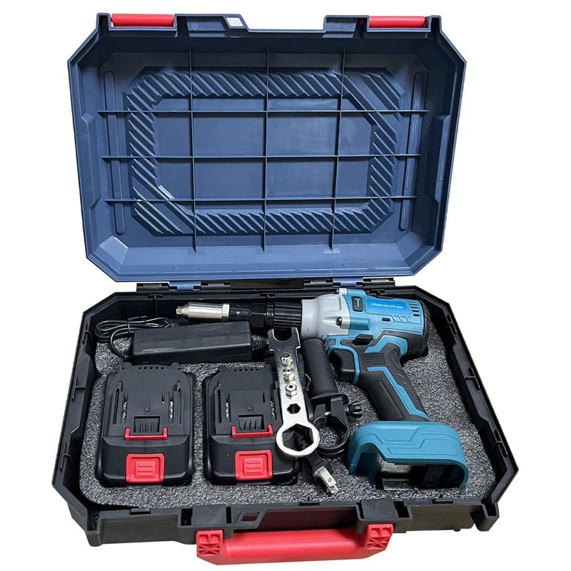 VOTOER Cordless Electric Rivet Gun Tool, 21V Electric Automatic Brushless