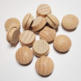 Pinehurst Crafts 3/4-Inch Oak Mushroom Button Top Plugs, Long Shank, Great for Furniture, Tables, Chairs, Cabinetry and Crafts Projects, Pack of 10