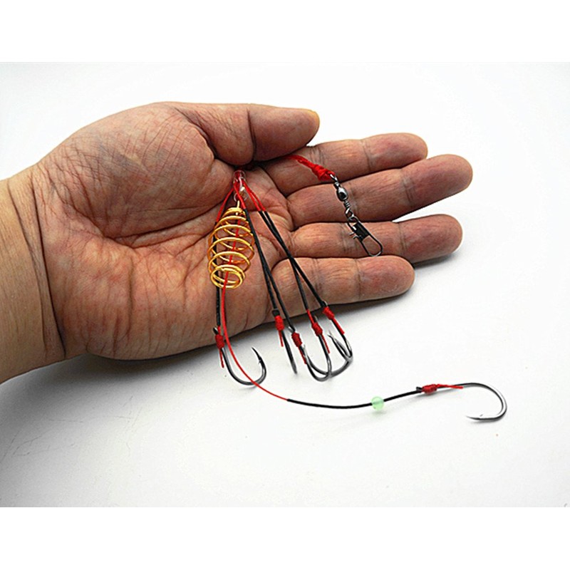 Toasis Carp Fishing Feeder Powder Bait Trap Hooks Pack of