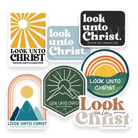 LDS Youth Theme Look Unto Christ Vinyl Sticker Set, 7 Designs, Waterproof
