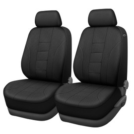 Breathable Seat Covers for Car,Front Seat Covers Airbag Compatible,Washable Seat Covers, Universal Fit for SUVs Sedans Trucks Vans Automotive,Airbag Compatible,2 Black