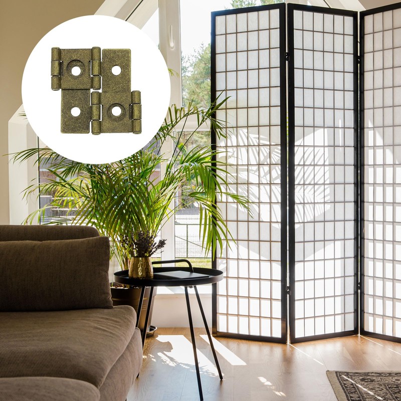 sourcing map Double Acting Hinges Folding Screen, 20Pcs 1.85" Double