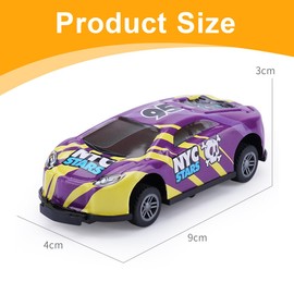 WeddHuis Pack of 6 Stunt Toy Car, 360° Rotating Toy Cars, Jumping Inertia, Alloy Pull Back Catapult, Creativity, Mini Car Models, Game Prices for Children, Boys (Random)