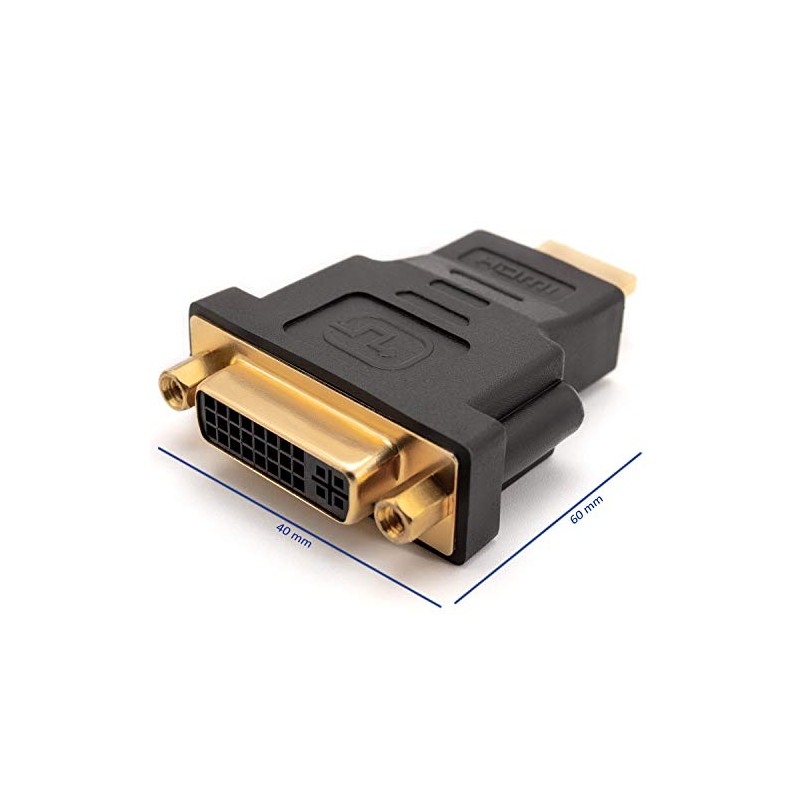 AKORD Gold-Plated HDMI Male to DVI-D Female Adapter Convertor