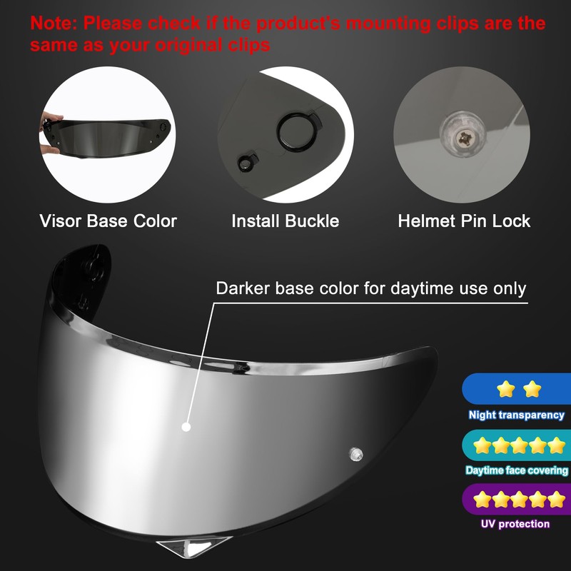 PSLER HJ-34P Visor - HJ-34P Visor Tinted C10 Helmet Visor