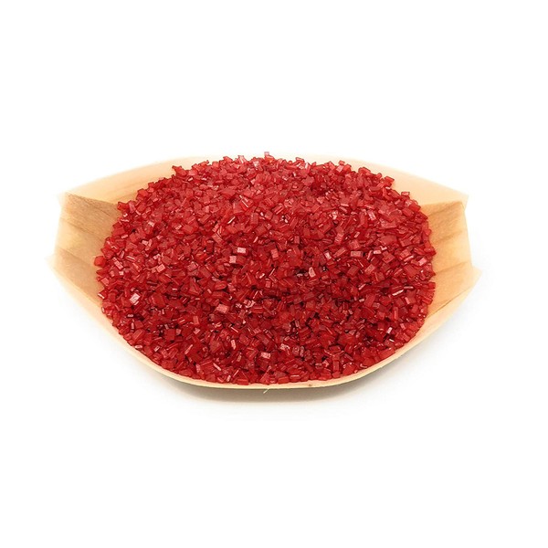 Ultimate Baker Red Decorating Sugar - Kosher Certified Natural Large Crystal Decorating Sugar (8oz Bag Red Sugar)