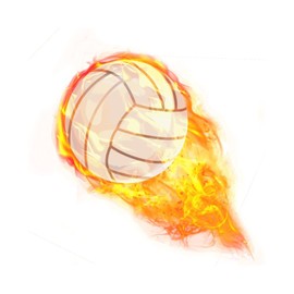 Volleyball Stickers Self-Adhesive Sports Ball Sticker Flame Volleyball Theme Party Decor Envelope Gift Bag Seal for Sports Party Supplies, Volleyball Team Gift, Birthday Parties 5"
