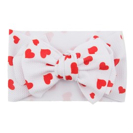 LDDCX Baby Girls Valentines Headband Heart-Shaped Rose Bow Turban Headwear Hair Band.(QRJ2) (Type)