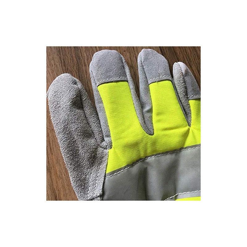 Derby Hi-Vis Real Leather Childrens Kids Toddlers Rigger Work Gardening