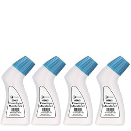 Envelope Moistener with Adhesive – Clog Free, Fast-Drying, Quickly Seals Envelopes, Non-Toxic - 2.20 fl oz – Each Bottle Securely Seals Up to 1500 Envelopes (4 Pack)