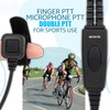 Retevis Walkie Talkie Headset with Boom Mic D Shape Double