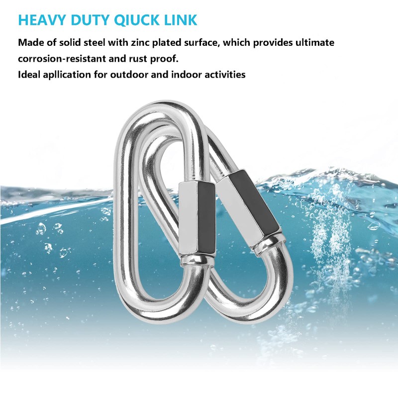 20Pcs Quick Links 5/16” Chain Links Connector, 1200lbs Capacity Heavy