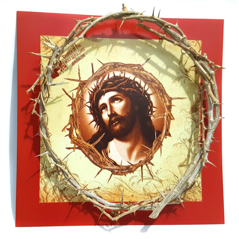 The Three Arches Crown of Thorns Wreath, Religious Art, Bright,