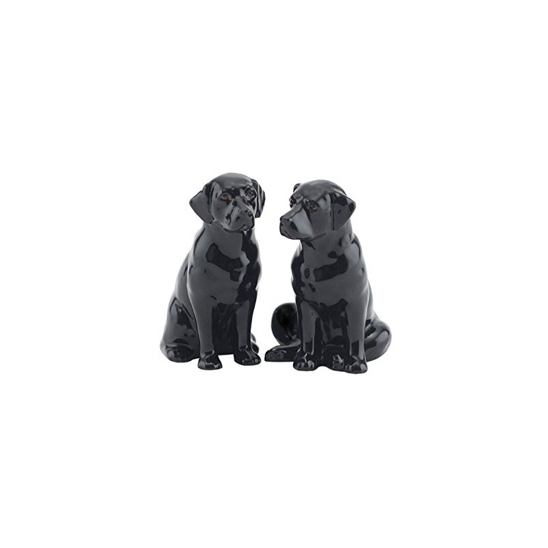 Quail Ceramics Black Labrador Salt & Pepper Shaker Pots