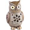 Lunartec Solar Figures: Decorative Owl with Luminous LED Eyes and