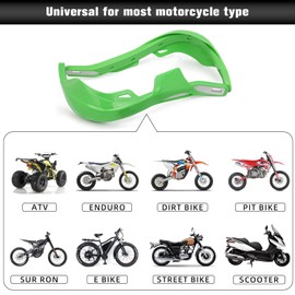 JFG RACING Motorcycyle Hand Guards,7/8'' and 1 1/8'' Handlebar Dirt Bike Handguards Accessories Universal for Dirtbike Snowmobile ATV Pit Bike Off Road Motocross Enduro MX -Green