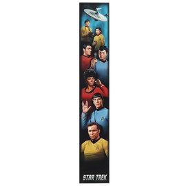 Open Road Brands Star Trek Line-Up Vertical Wood Wall Decor - Large Star Trek Sign for Man Cave or Office